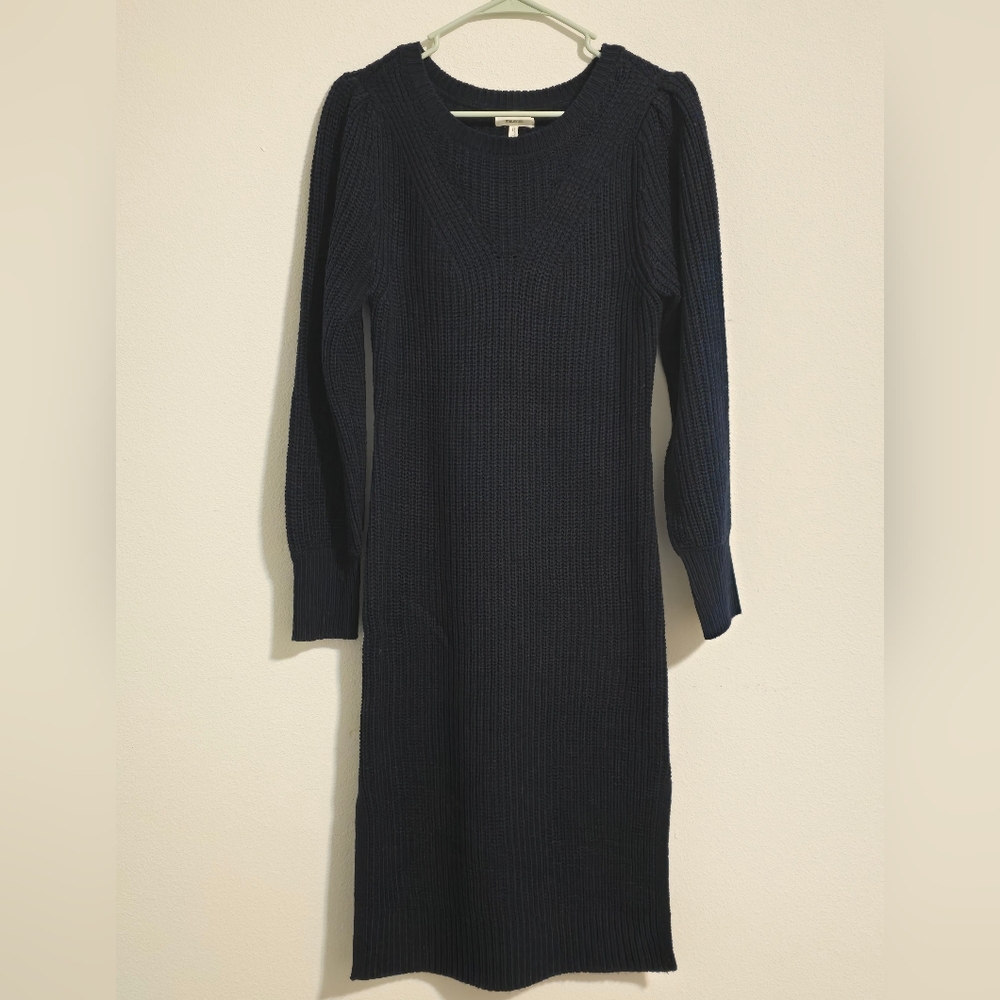 Maurices Navy Sheath Dress with Bishop Sleeves